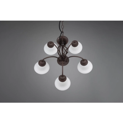 Rustica lampa wisząca 5xE14 miedziana, biała  101000524