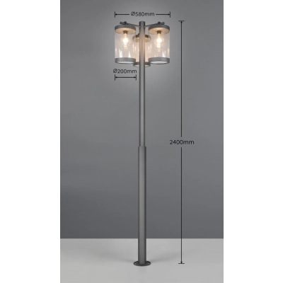 Sambesi lampa stojąca 3xE27 antracyt 404160342