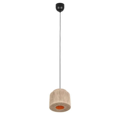 Smilla lampa wisząca 1xE27 naturalna, czarna 366800136 TRIO lighting