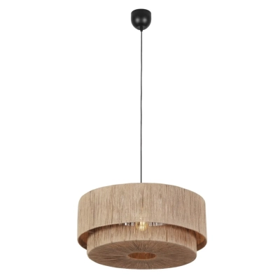 Smilla lampa wisząca 1xE27 naturalna, czarna 366890136 TRIO lighting
