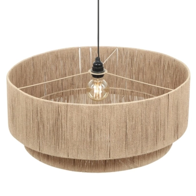 Smilla lampa wisząca 1xE27 naturalna, czarna 366890136