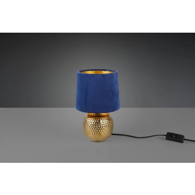 Sophia lampka stołowa 1xE14 złota, niebieska R50821012