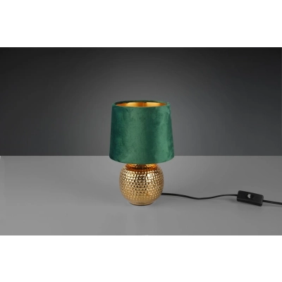 Sophia lampka stołowa 1xE14 złota, zielona R50821015