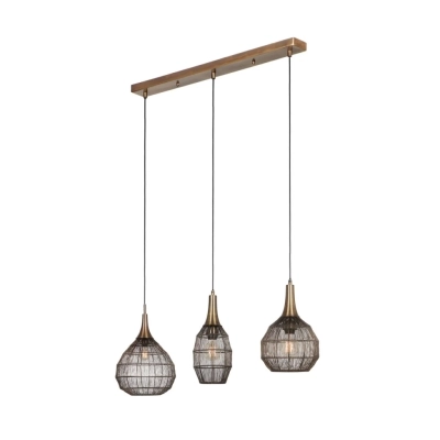 Soraya lampa wisząca 3xE27 złota, czarna 365400304 TRIO lighting