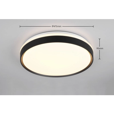 Spacy lampa sufitowa LED 33W 3800lm 2700K-6500K czarna R64851132