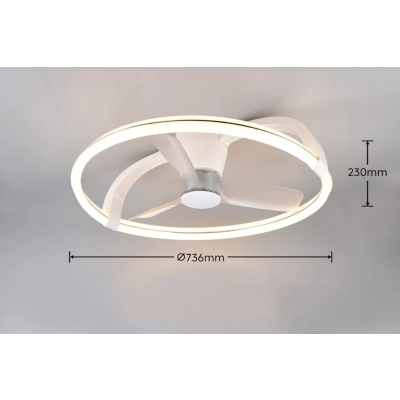 Stockholm lampa sufitowa wentylator LED 37W 4300lm 2700K-6500K biała R64262131