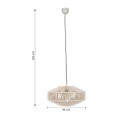 Svea lampa wisząca 1xE27 beżowa 364700144