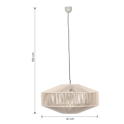 Svea lampa wisząca 1xE27 beżowa 364790144