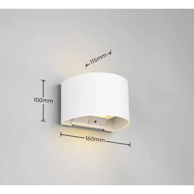 Talent kinkiet 2 LED 2x6W 2x50lm 3000K biały R27769131 wbudowany czujnik ruchu