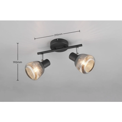 Tarifa lampa sufitowa 2xE14 czarna 862800232