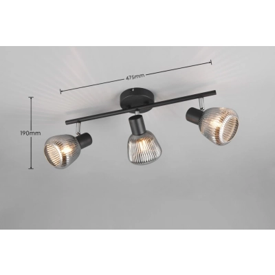 Tarifa lampa sufitowa 3xE14 czarna 862800332