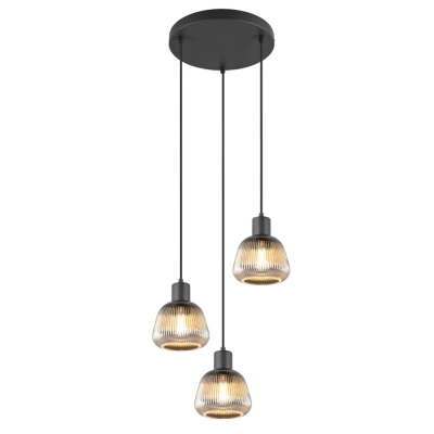 Tarifa lampa wisząca 3xE27 czarna 362830332 TRIO lighting