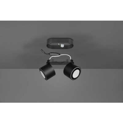 Taurus lampa sufitowa LED 2x3,5W 2x340lm, 2x1,5W 110lm 3000K czarna 652910232