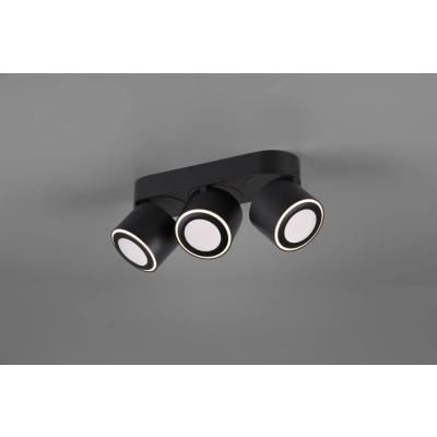 Taurus lampa sufitowa LED 3x3,5W 2x340lm, 3x1,5W 110lm 3000K czarna 652910332