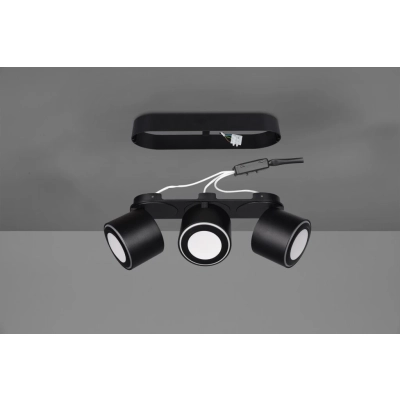 Taurus lampa sufitowa LED 3x3,5W 2x340lm, 3x1,5W 110lm 3000K czarna 652910332