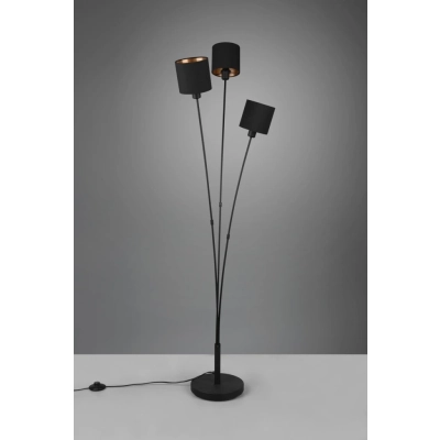 Tommy lampa podłogowa 3xE14 czarna, złota R46333979