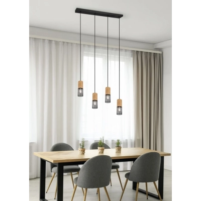 Tosh lampa wisząca 4xE27 czarna 304300432