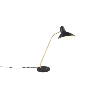 Traveller lampka stołowa 1xE27 czarna, złota 563400180 TRIO lighting