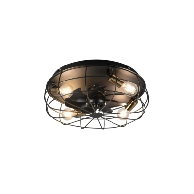 Trondheim lampa sufitowa wentylator 4xE27 czarna R61095032 TRIO lighting