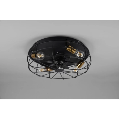 Trondheim lampa sufitowa wentylator 4xE27 czarna R61095032
