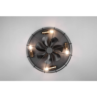 Trondheim lampa sufitowa wentylator 4xE27 czarna R61095032