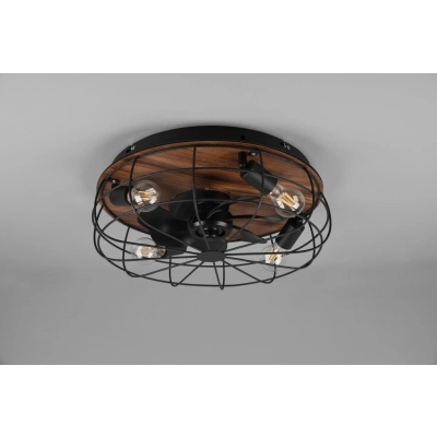 Trondheim lampa sufitowa wentylator 4xE27 czarna R61105032