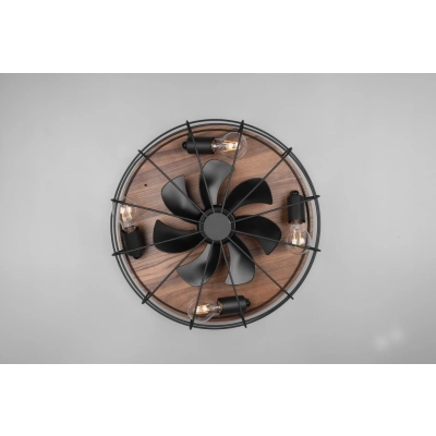 Trondheim lampa sufitowa wentylator 4xE27 czarna R61105032