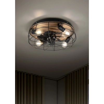 Trondheim lampa sufitowa wentylator 4xE27 czarna R61105032
