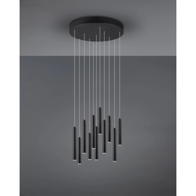 Tubular lampa wisząca LED 11x2,5W 11x220lm 3000K czarna 321691132