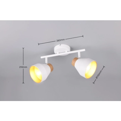 Valentin kinkiet 2xE14 biały, drewno R81922031