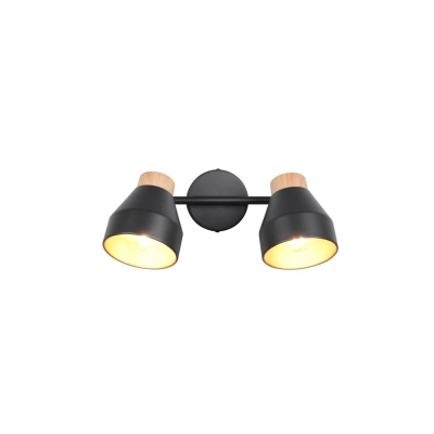 Valentin kinkiet 2xE14 czarny, drewno R81922032