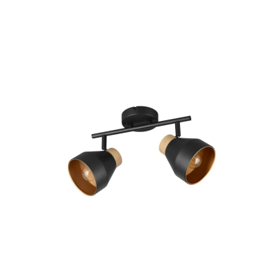 Valentin kinkiet 2xE14 czarny, drewno R81922032