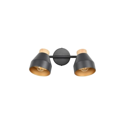 Valentin kinkiet 2xE14 czarny, drewno R81922032
