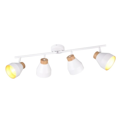 Valentin lampa sufitowa 4xE14 biała, drewno R81924031 TRIO lighting