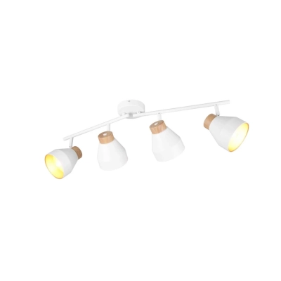 Valentin lampa sufitowa 4xE14 biała, drewno R81924031