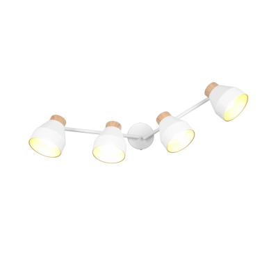 Valentin lampa sufitowa 4xE14 biała, drewno R81924031