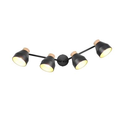 Valentin lampa sufitowa 4xE14 czarna, drewno R81924032