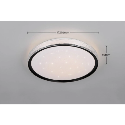 Varda lampa sufitowa LED 24W 2500lm 2700K-6500K czarna R64811102
