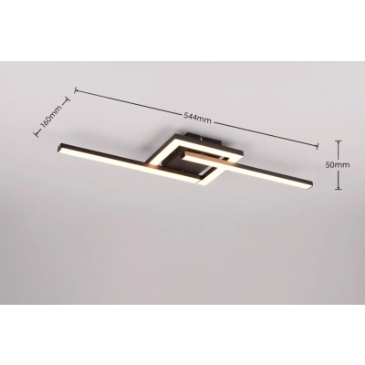 Viale lampa sufitowa LED 17W 1860lm 3000K czarna R67303132