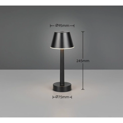 Vidal lampka stołowa LED 1,5W 150lm 3000K czarna R54991132