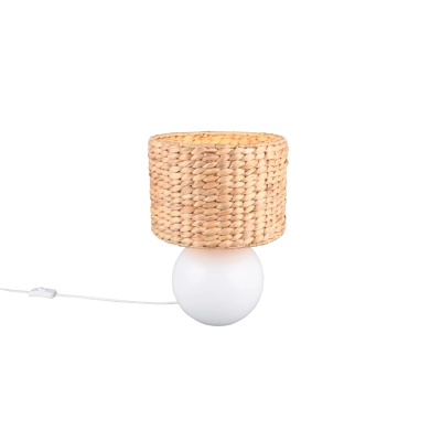 Vina lampka stołowa 1xE27 Biała, brązowa 518990101 TRIO lighting