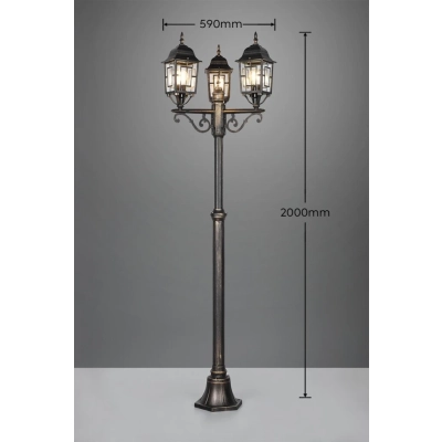Volturno lampa stojąca 3xE27 rdzawa 405960328