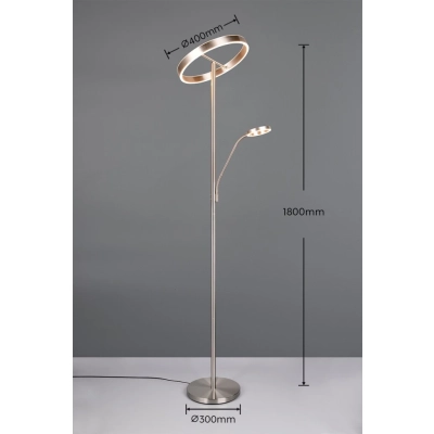 Willis lampa podłogowa LED 39W 4600lm 2700K, 3200K, 4000K srebrna 449510207
