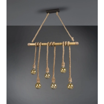 Wilma lampa wisząca 6xE27 brązowa R30130626