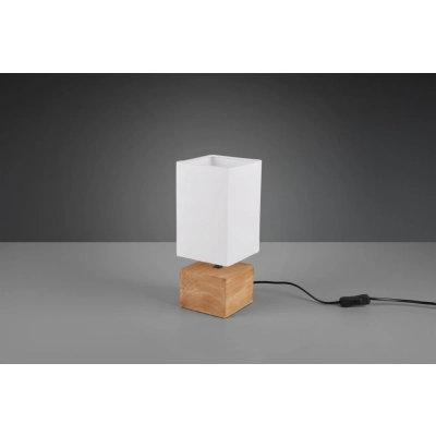 Woody lampka stołowa 1xE14 drewno, biała R50171030
