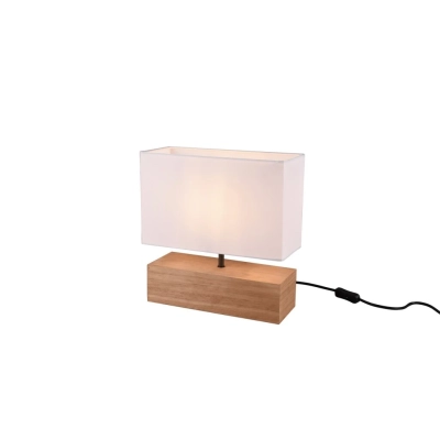 Woody lampka stołowa 1xE27 drewno, biała R50181030 TRIO lighting