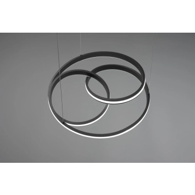 Yara lampa wisząca LED 60W 7200lm 2300K, 3000K, 4000K czarna 326210132