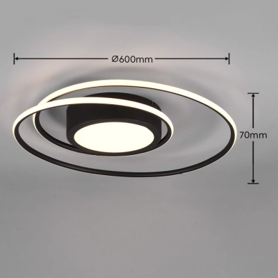 Yava lampa sufitowa LED 56W 6800lm 2700K-6000K czarna 672310232