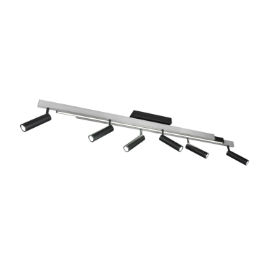 Zeno lampa sufitowa LED 18W, 6x5,5W 2200lm, 6x 650lm 2700K-6500K srebrna, czarna 648310705