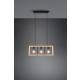 Agra lampa wisząca 3xE27 drewno, czarna 313800332